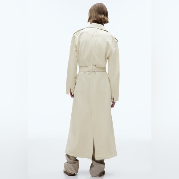 Zara Belted Cotton Top Coat - Picture 4 of 13